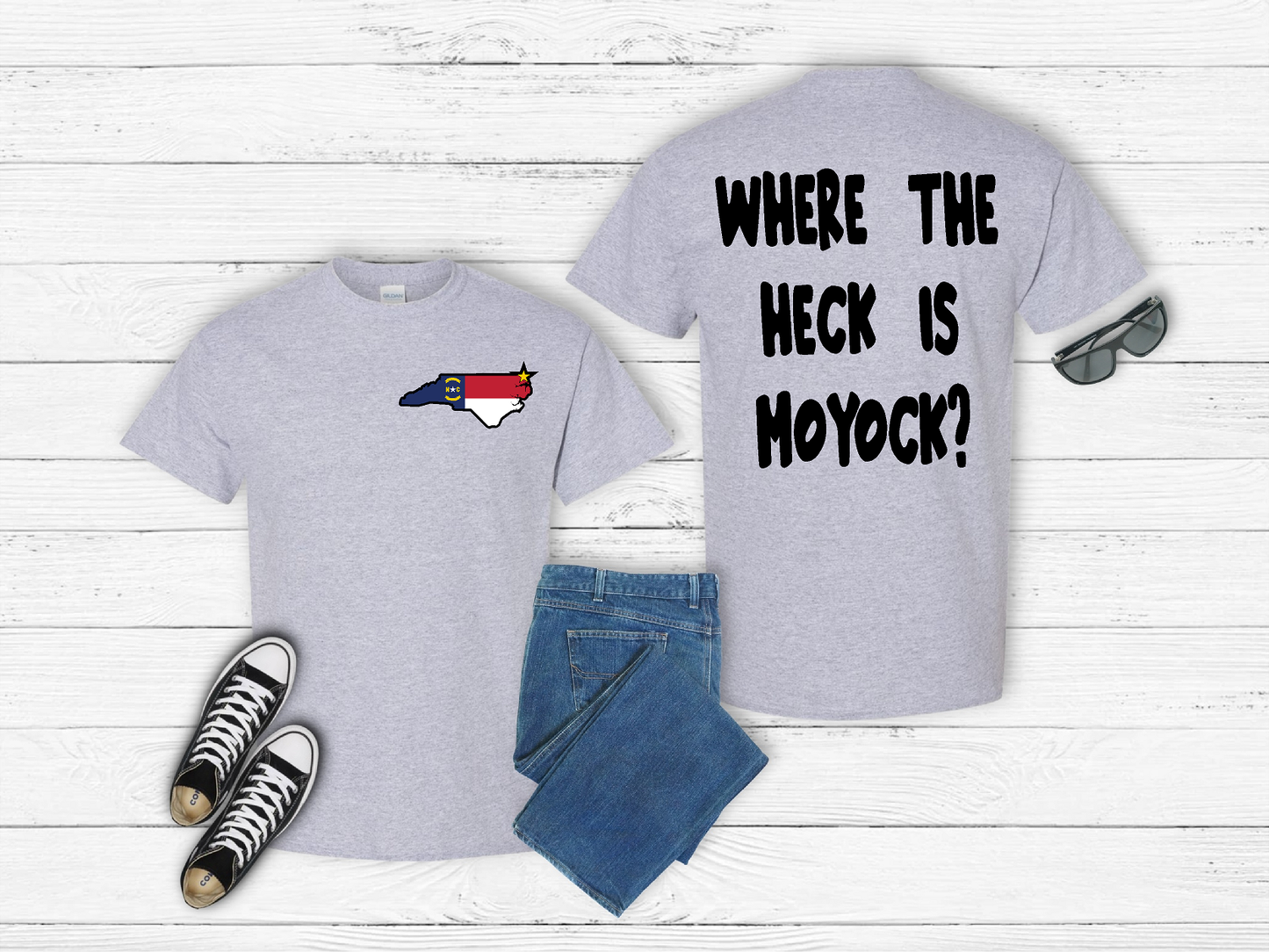 "Where The Heck Is Moyock?" T-Shirt