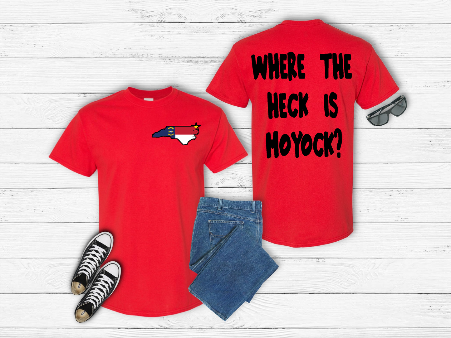 "Where The Heck Is Moyock?" T-Shirt