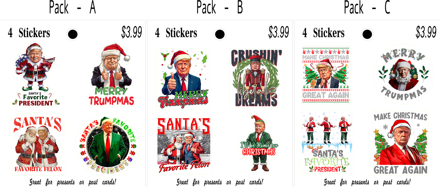 TRUMP Holiday Sticker Packs