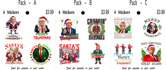 TRUMP Holiday Sticker Packs