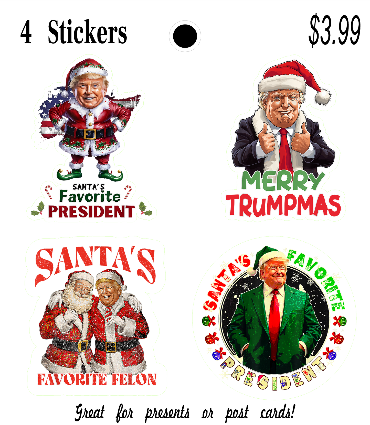 TRUMP Holiday Sticker Packs