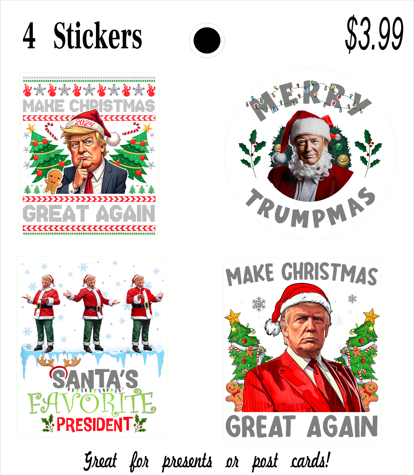 TRUMP Holiday Sticker Packs