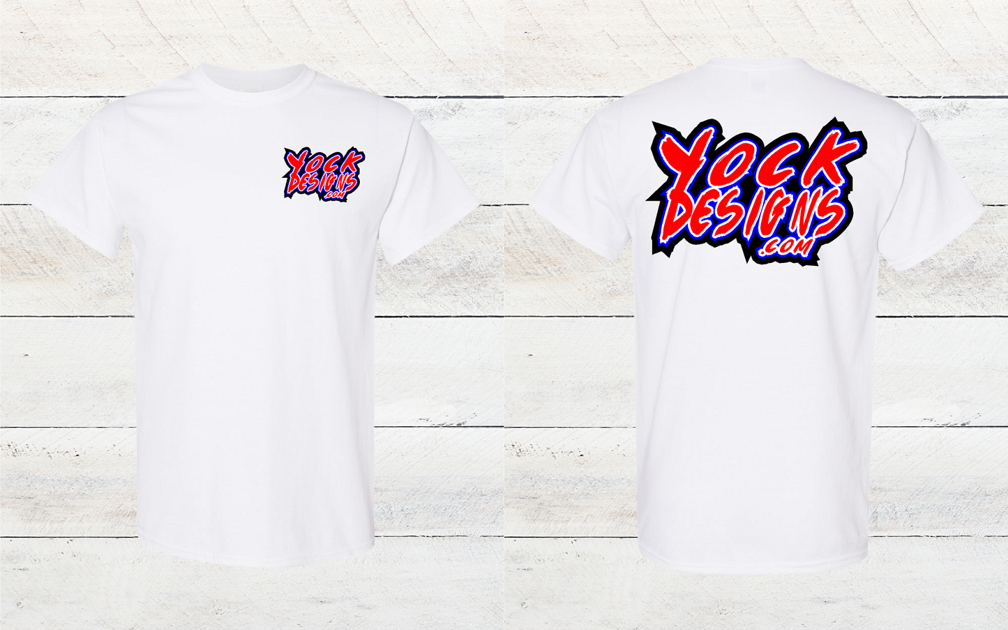 YockDesigns.com Logo "T-Shirt Front & Back Logos"