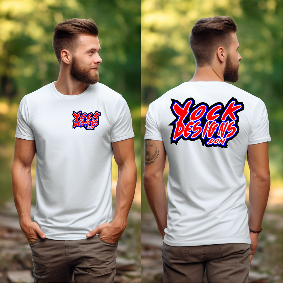 YockDesigns.com Logo "T-Shirt Front & Back Logos"